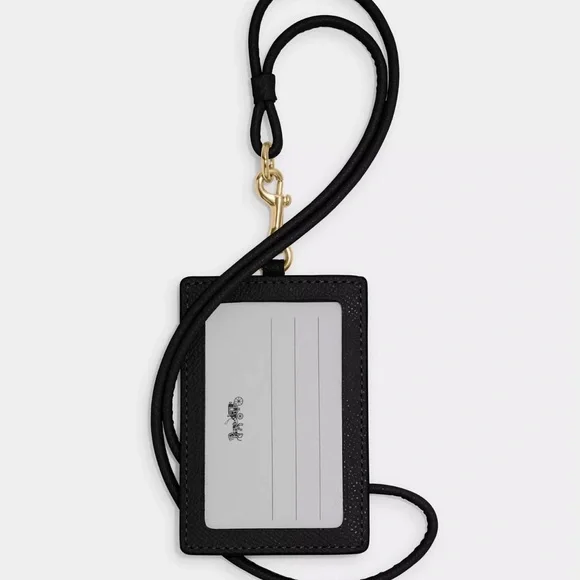 Coach Black Lanyard Card Holder - Picture 2 of 2